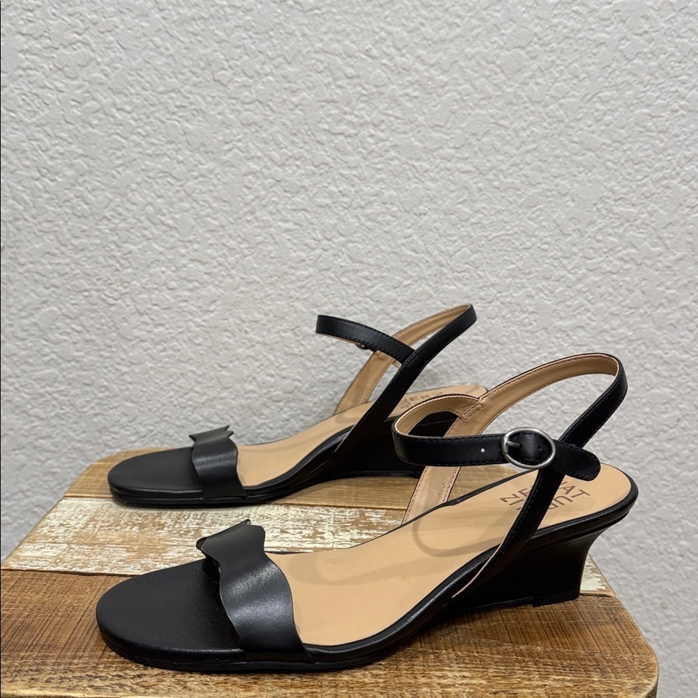 Naturalizer Lacey Black Leather Sandals Size 8 - Picture 4 of 7